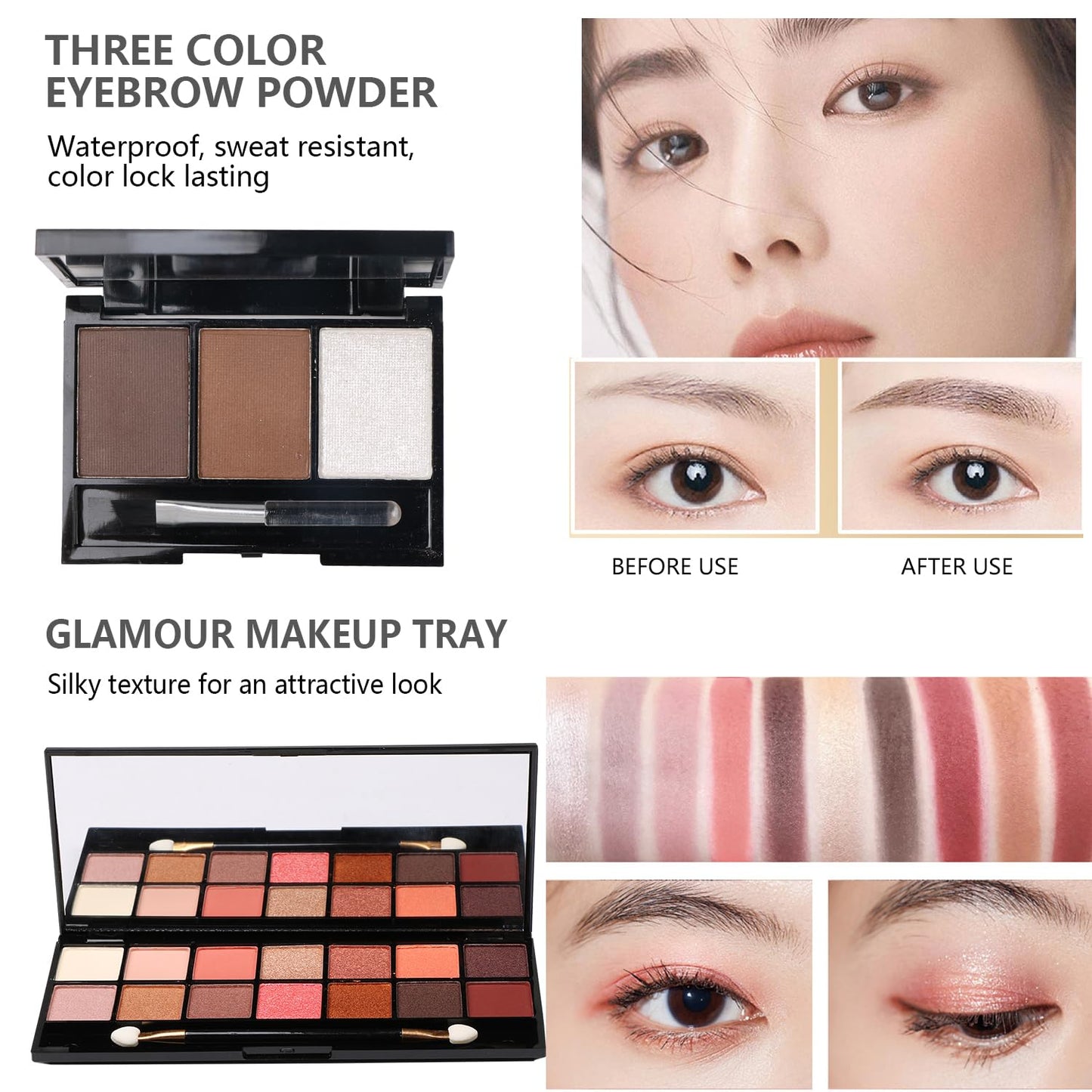 All - in - One Makeup Kit with Storage Bag – Eyeshadow, Foundation, Brushes & More (Black) - SmartPagesHub.com