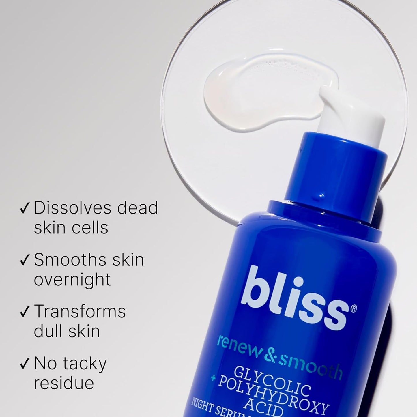 Bliss Night Resurfacing Serum with Glycolic Acid – Exfoliating AHA Serum for Smooth, Glowing Skin - SmartPagesHub.com