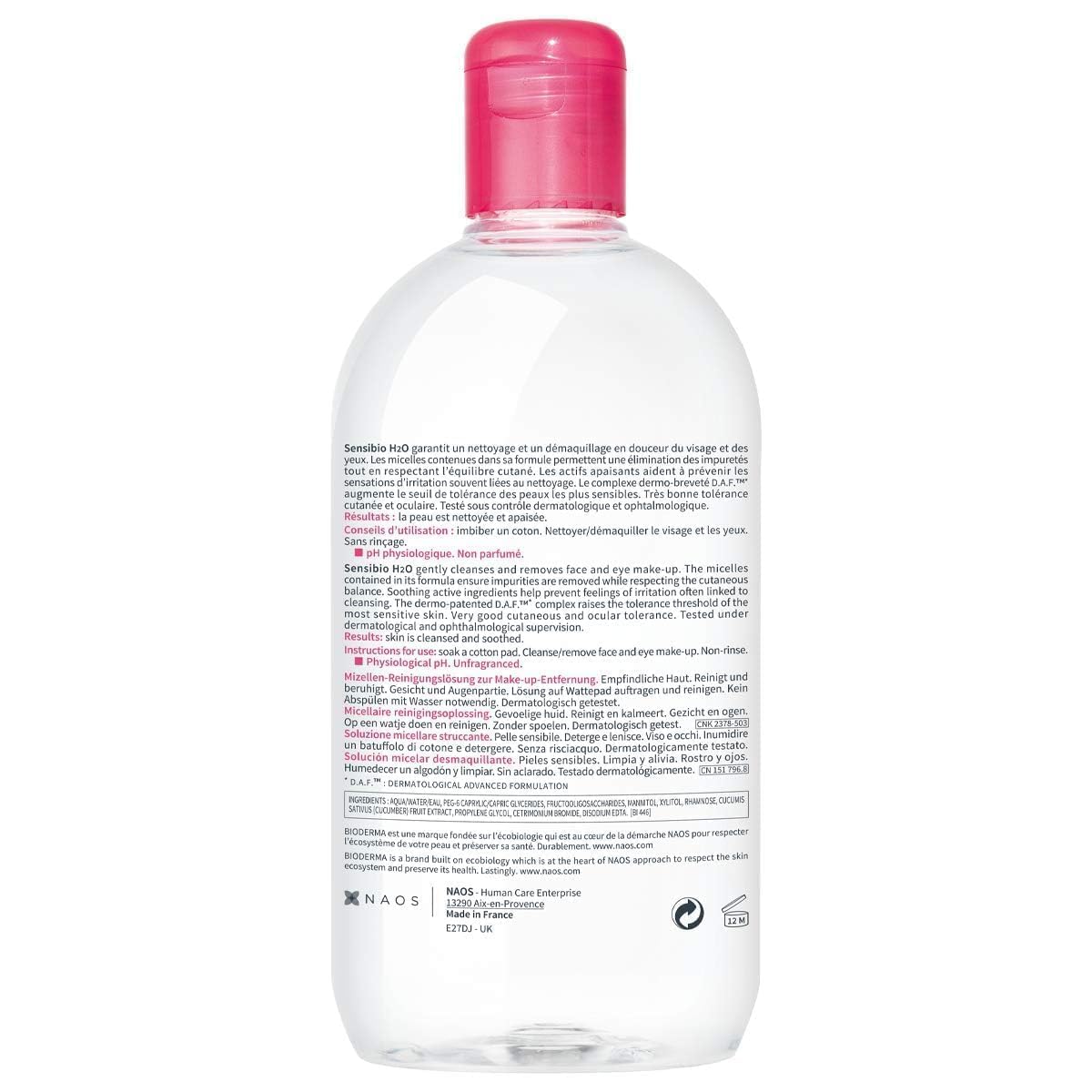 Bioderma Sensibio H2O Micellar Water – Makeup Remover & Cleanser for Sensitive Skin - SmartPagesHub.com
