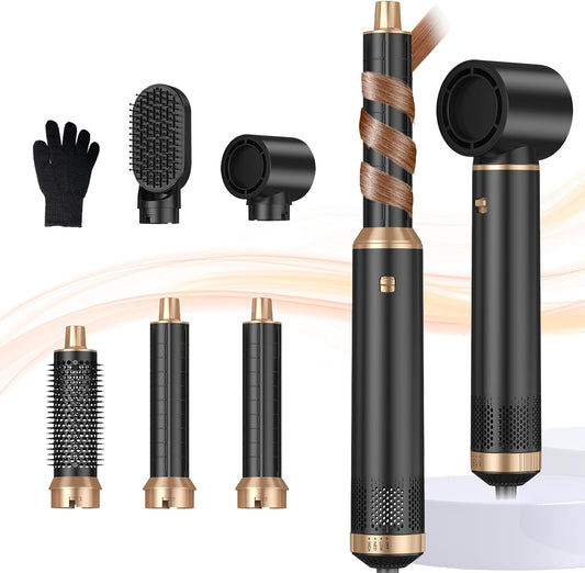 5 - in - 1 Blow Dryer Brush – Ionic Hot Air Styler for Curling & Smoothing - SmartPagesHub.com